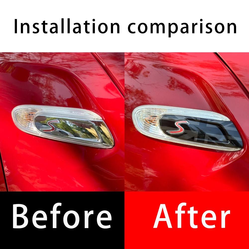 Für MINI Cooper S F55 F56 F57 2015-2020 Auto Kotflügel Blinker Außenleuchten Abdeckungen Aufkleber Zubehör