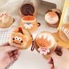 Soft Plush Toy Figurine Money Wallet for Students - Portable Coin Storage Bag with Cartoonish and Cute Design - Zipper Headphone Bag