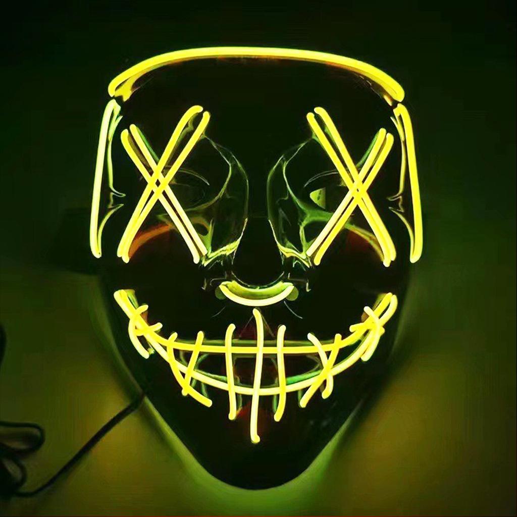 Multi Style Glowing LED Purge Mask Professional Wireless Luminous Party Mask Flashing Decorative Headgear Masker For Halloween