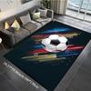 Flannel Printed Soccer Ball Rug Dynamic Speed Lines Design Soft Fleece Floor Mat Living Room Carpet Sports Fan Decor Football