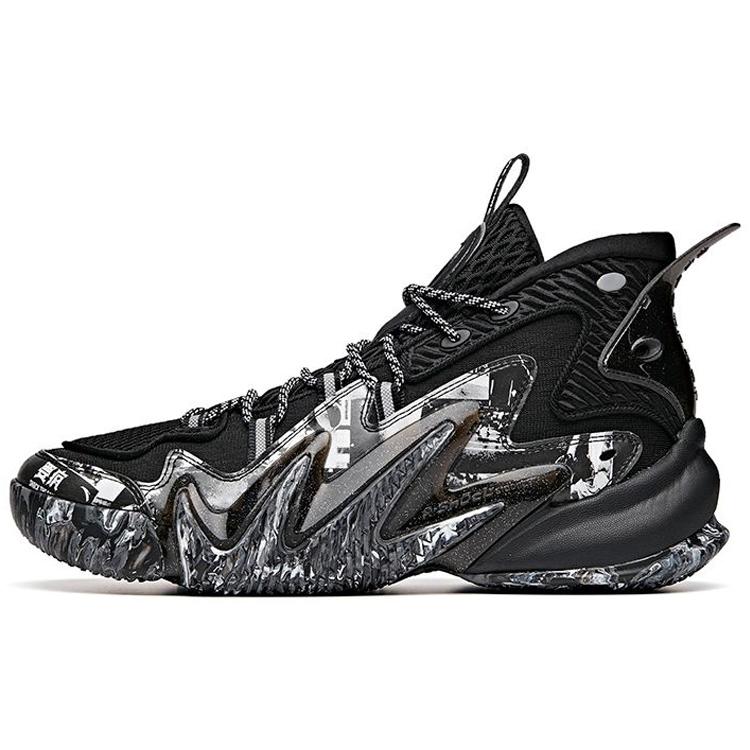 New Anta Berserk 2 Cushioning Anti Slip And Wear Resistant High Top Basketball Shoes Black 112031602-3