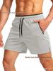2025 Schnelltrocknende Herren-Laufshorts mit Reißverschlusstaschen für Fitnessstudio, Sport und Strand