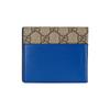 Gucci Hollow Interlocking Double G Logo Canvas And Leather Wallet Men Wallet Blue Ebony 701420-K9GSG-9972