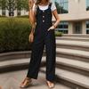 New Women's Wear Simple and Basic Versatile Overalls Straight Casual Suspenders