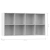 VidaXL Bibliothèque/Buffet Blanc brillant 66 x 30 x 130 cm Aggloméré