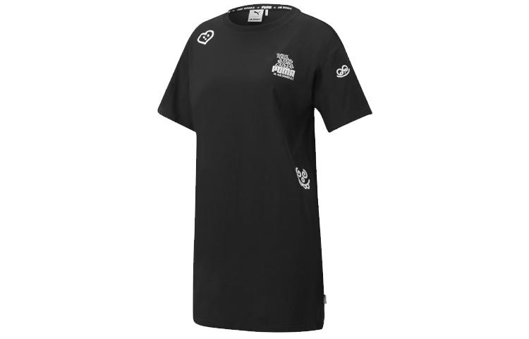 PUMA Short Sleeved Dress Women s Black 59865301 S