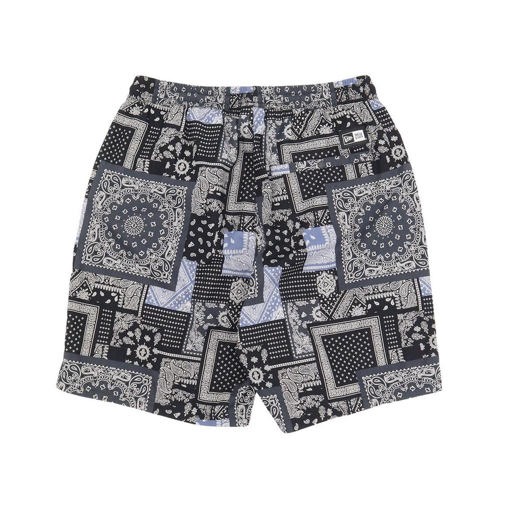 New Era Apparel Easy Shorts Bottoms Navy Paisley Pattern Oriental Design Unisex Mens Womens Size L Streetwear 14856741
