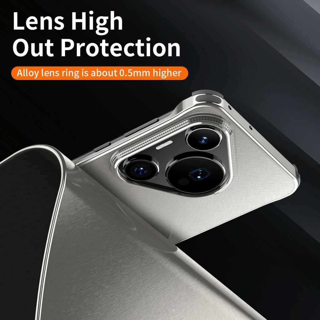For Huawei P70 Pro/Pura 70 Pro+ Case PC+Silicone+Alloy Matte Phone Cover