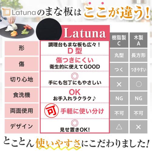 Latuna Cutting Board, Black, Semicircular, Large, Rubber, Dishwasher Safe, Antibacterial, Elastomer, Multi-functional, Ideal for Camping and Outdoor U