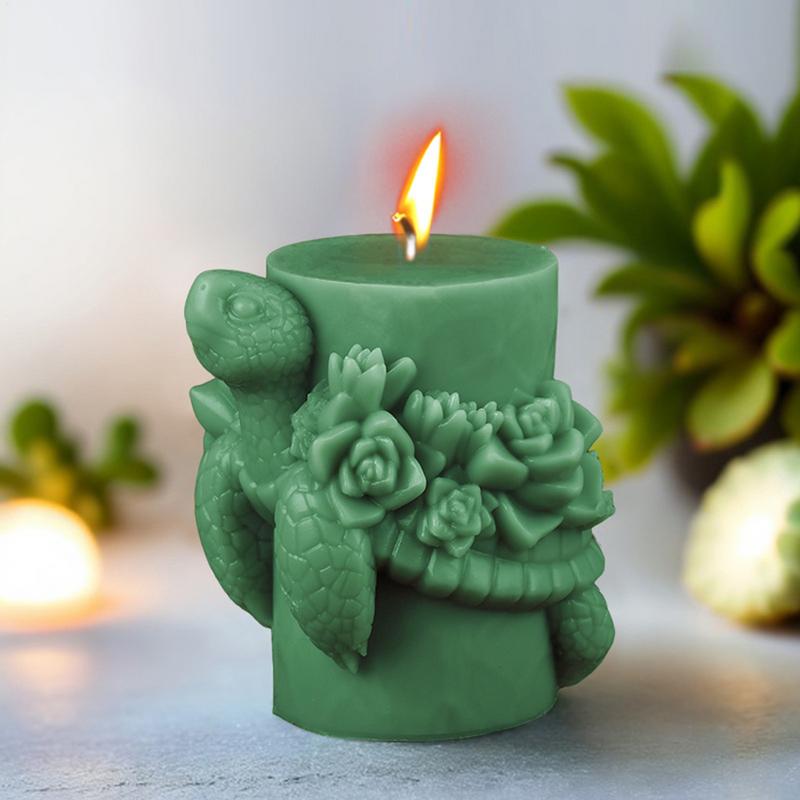 3D Candle Silicone Mold Succulent Turtle Diffuser Stone Ornament Resin Animal Moulds Cake Clay Making Crafts Accessories