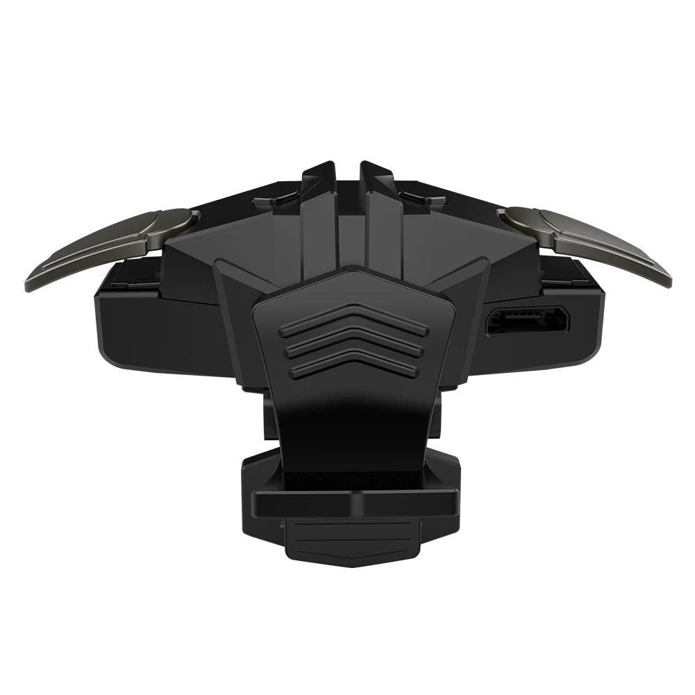 1/2pcs RGB/Mechanical 4 Finger Mobile Gaming Trigger for PUBG Mobile Game Joystick Trigger Pulse Key Button for Mobiles Phones 5