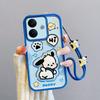KEYSION Shockproof Case for VIVO V60 Lite 5G with Lanyard Soft Silicone Cute 3D Cartoon Doll Phone Back Cover for IQOO Z10R