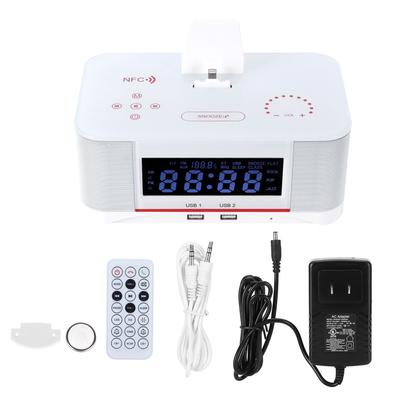 Wecker Drahtloser Bluetooth-Stereolautsprecher mit Fernbedienung Weiß