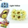 Vibrant 6pcs Artificial Gerbera Daisy Fake Silk Flower For Stunning Home Decor