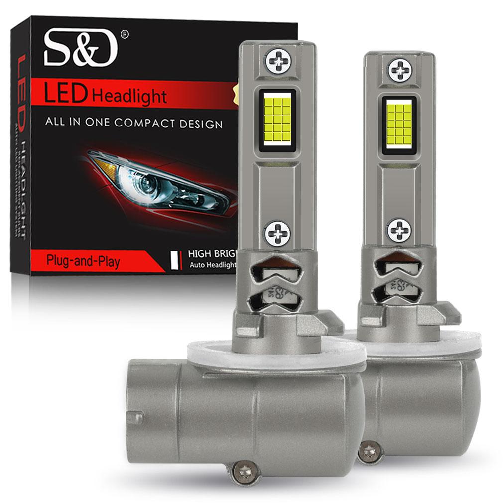 2 ks 30000LM H4 LED žárovky do světlometů H7 H11 H8 9005 HB3 9006 HB4 H27 880 881 Canbus Auto Světlo Turbo Led Auto 30Jádrová CSP Světlomet Plug&Play 6500K Bílá