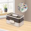 Portable Medicine Box Dustproof Desktop Organizer Empty First Aid Kit Medicine Organizer for Workplace Dresser Home Car Bathroom