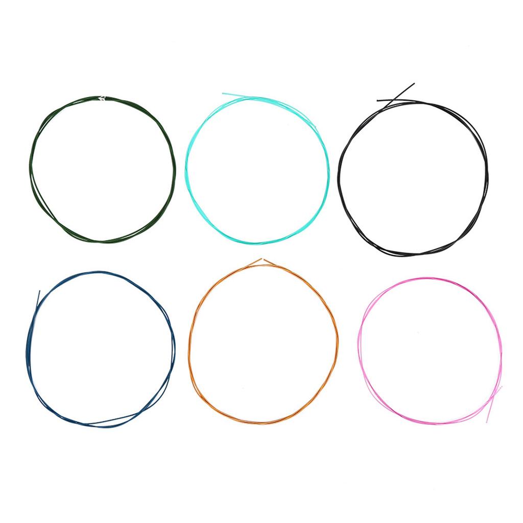 6Pcs Set Colorful Normal Tension Alloy Nylon String for Classical Guitar