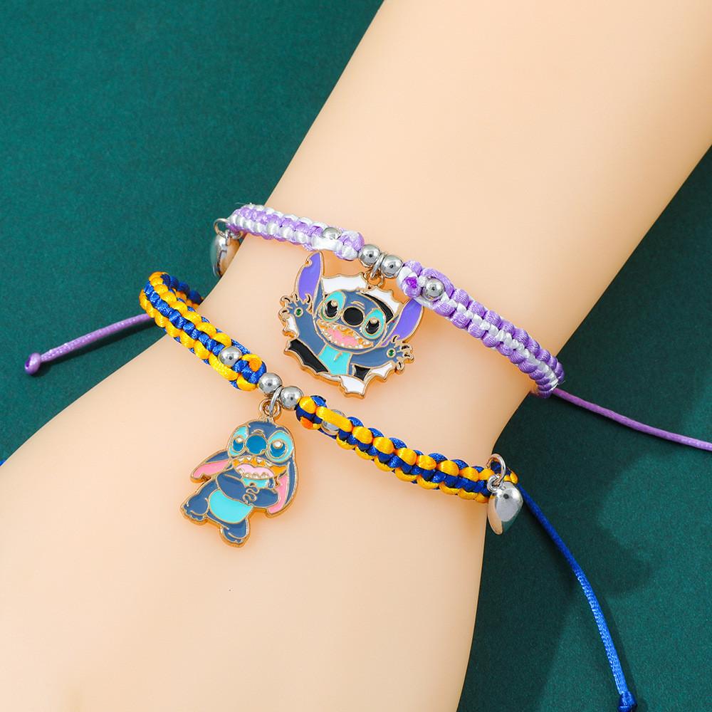 Stitch Bransoletka Przyjaźni Kreskówkowa Elastyczna z Zapięciem ze Stopu Cynku Dla Par