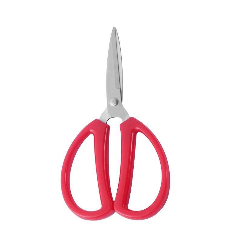 Multifunctional Kitchen Household Scissors, Red Office Scissors, Stainless Steel Civilian Scissors Student Ribbon Scissors