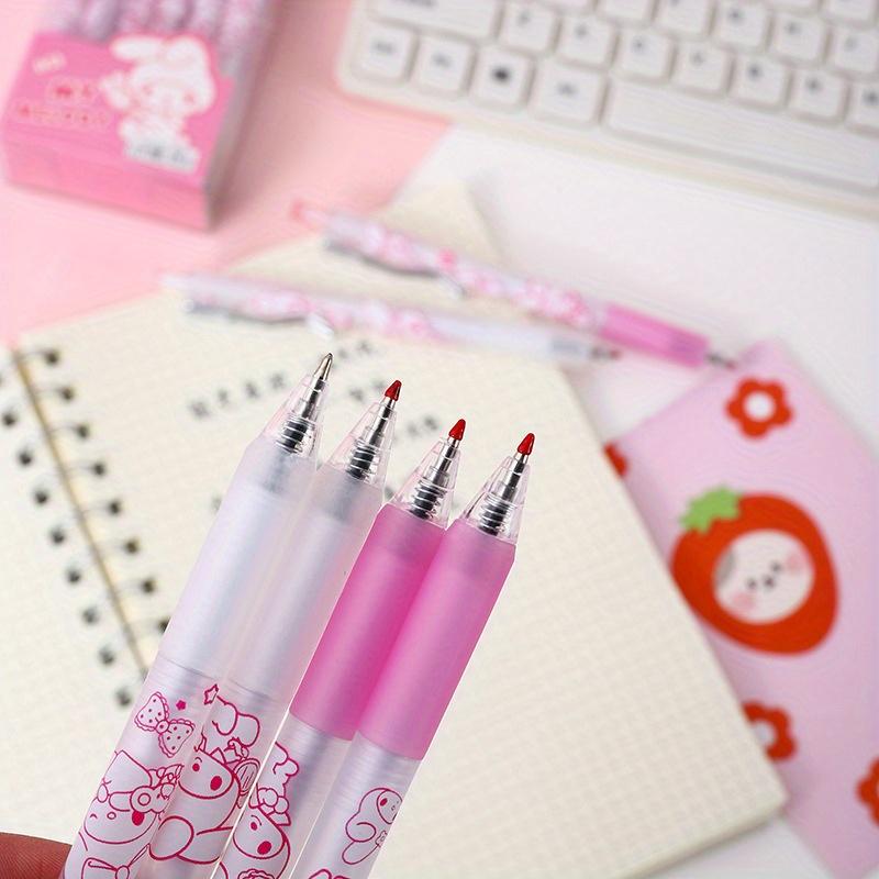 144Pcs 0.5mm Creative Cartoon Pink Rabbit Press Pen Cute High-value Press Neutral Pen Stationery Gift
