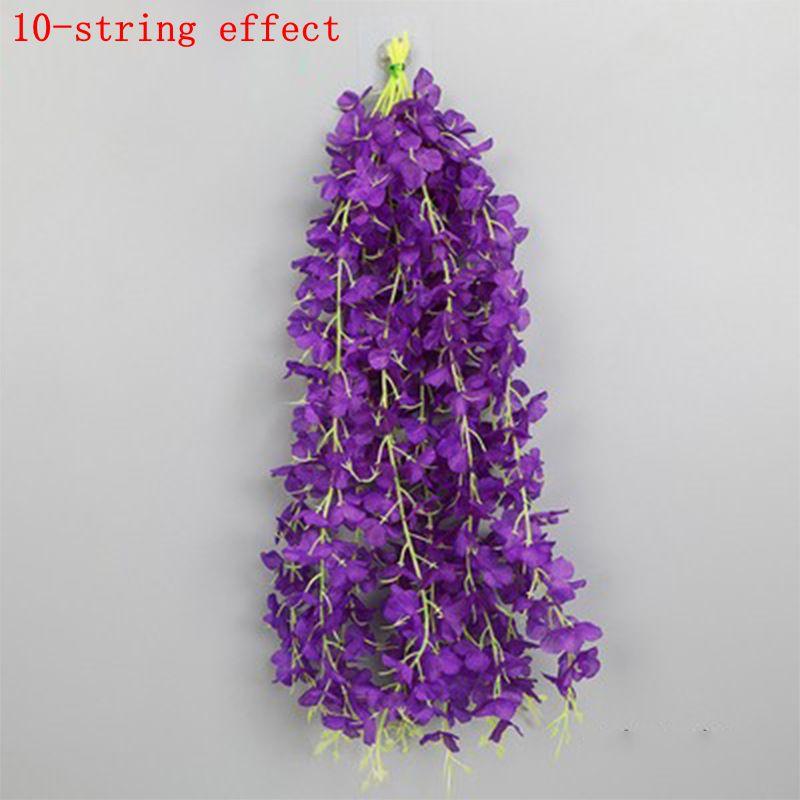 5/10/20Pcs 60cm Artificial Wisteria Hanging Flower Garland Silk Flower Vine for Wedding Party Home Garden Flower Wall Decor