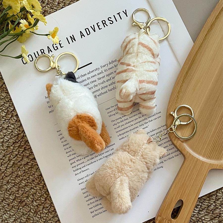Cat Plush Keychain With Cartoon Design For Kids And Night Market Gifts