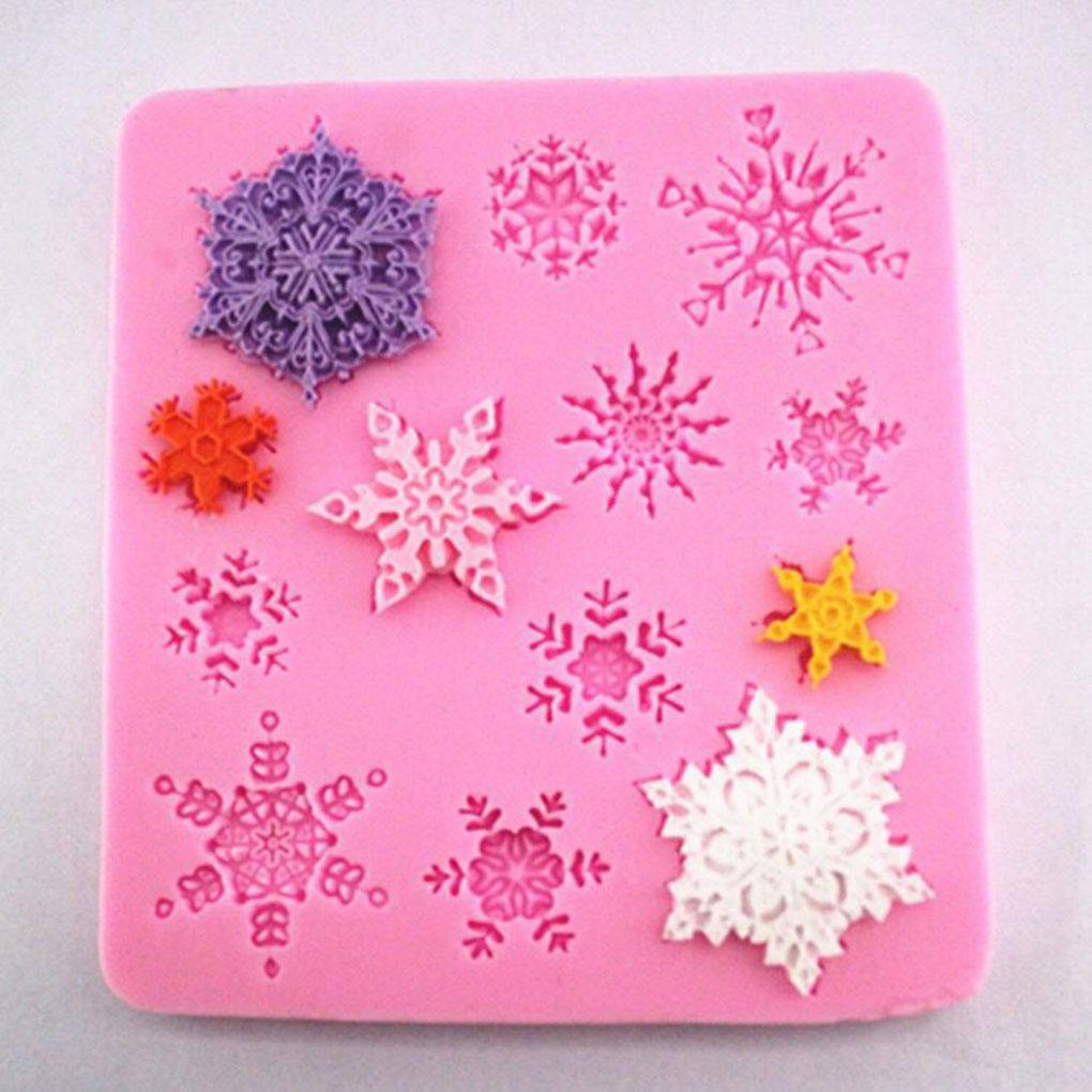 3D Christmas Decorations Snowflake Lace Chocolate Party DIY Fondant Baking Cooking Cake Tools