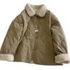 Khaki Reversible Lambswool-Cotton Jacket Women's Petite Autumn/Winter Trend 2025