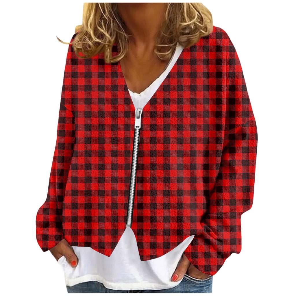 Womens Zip Up Sweaters Sweatshirts Long Sleeve Oversized Jackets Soft Casual Loose Tunic Tops