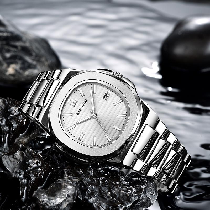 LIGE New Mens Watches Luxury Quartz Watch For Men Business Casual Wristwatch Stainless Steel Luminous Waterproof Date Clock