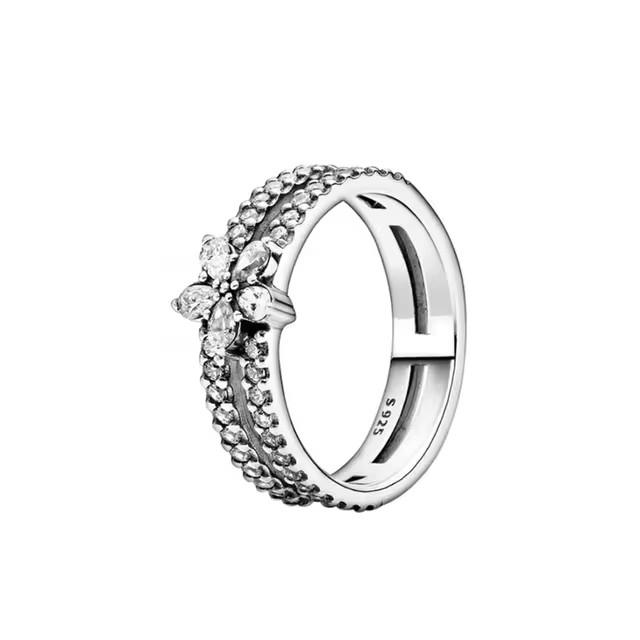 New copper Light Gold Plated Crown Love Bow Colored Diamond Ring Charm Compatible With for Party Daily Leisure Wear Do It Yourself Womens Boutique Je