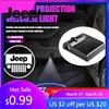 For Jeep Wireless HD Courtesy Lamp Car Door Projector Welcome Light For Jeep Renegade Wrangler Compass Grand Cherokee Gladiat