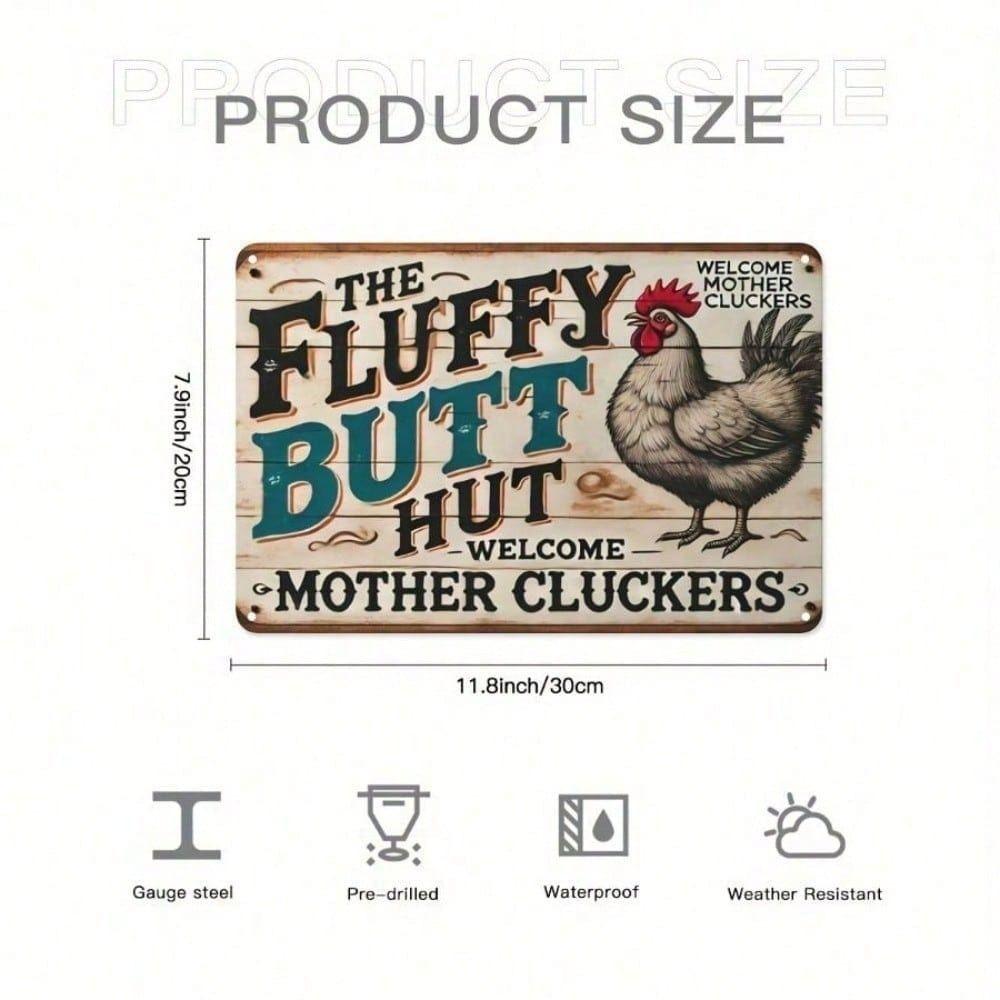 Vintage Fluffy Chick Metal Tin Sign Waterproof Kitchen Wall Decor Poster