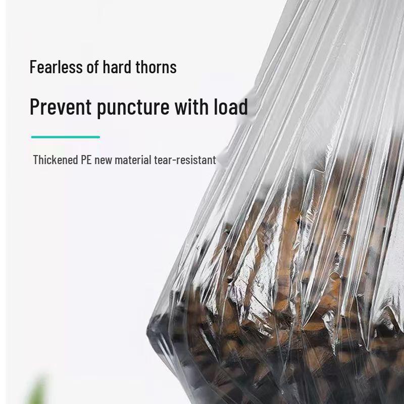 Black Thickened Handheld Plastic Vest Bag for Takeaway, Supermarket, and Kitchen Trash