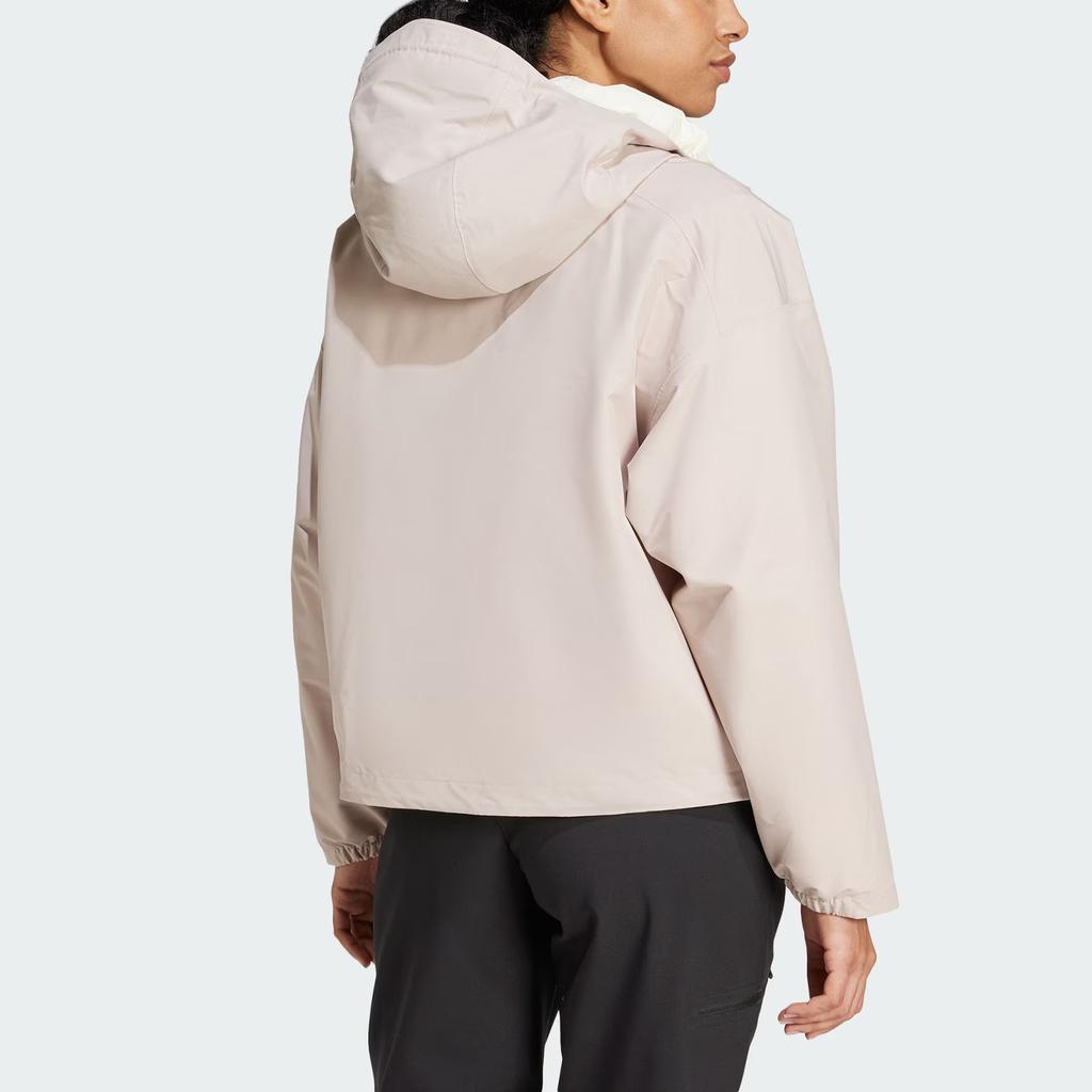 Adidas Xploric 3-In-1 Hooded Zipper Comfortable Hiking Waterproof Windproof Breathable Jacket Women Jacket Light-Gray IX5616