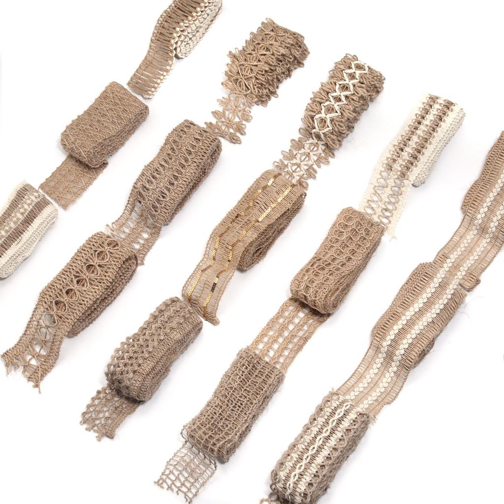 Jute Gewebtes Hanfseil Gurtband Kleidung, Schuhe und Hüte Accessoires, Dekorative Accessoires, Handgemachte DIY Geschenkverpackungsbox Dekoration