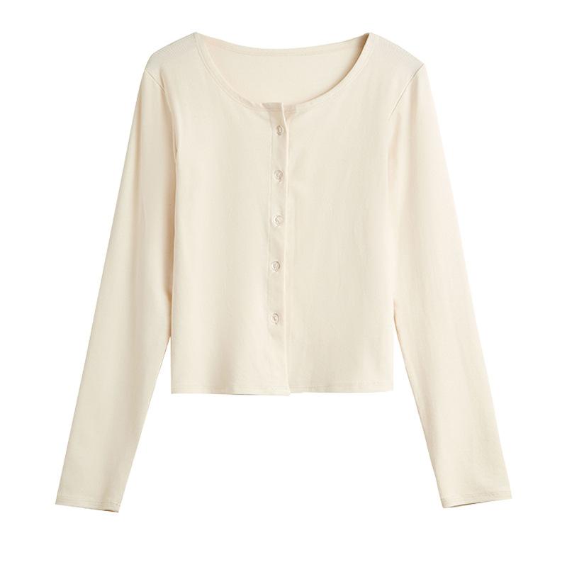 Modal knit sun-protective cardigan jacket for women, summer thin air-conditioned shirt, solid color high-end high-end long-sleeve versatile top