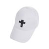 VARZAR Black Cross Logo Overfit Buckle Cap White