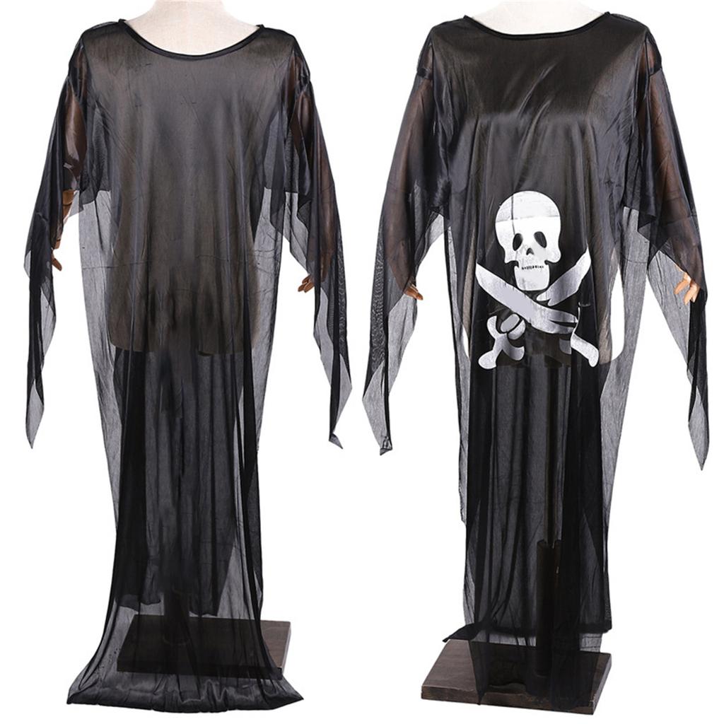 Mesh Skeleton Poncho Scary Skull Bone Cape Halloween Skeleton Costume Halloween Cosplay Costume Halloween Poncho