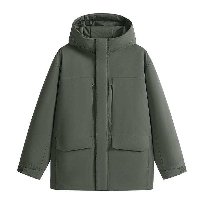 Men's Winter Hooded Warm Down Jacket - Versatile Double-Open Fashion Windbreaker