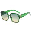 4pcs Square Personalized Sun Glasses Women Retro Mesh Leg Gradient UV400 Outdoor Fashion Sunglasses