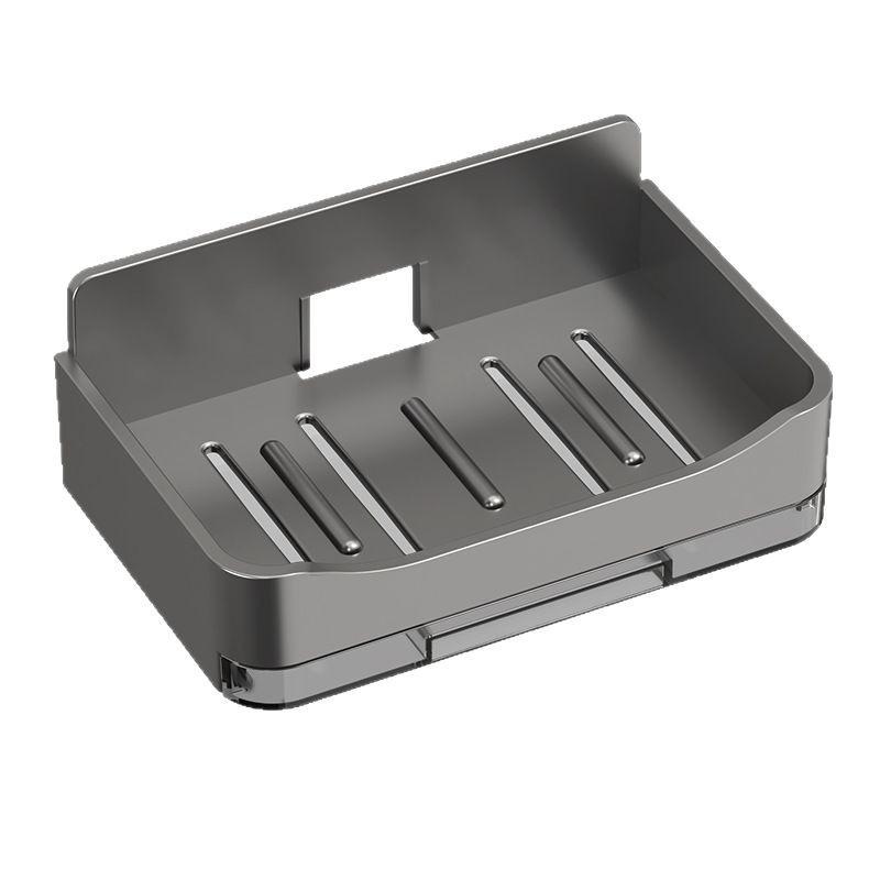 Wall-Mounted Double-Layer Soap Dish with Drainage – Punch-Free Bathroom Rack