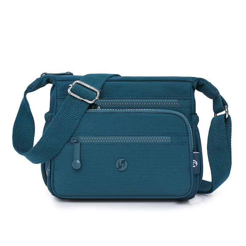 Chinese Women's Bag New Solid Color Lightweight Nylon Bag Small Square Bag Middle-aged Niche Single Shoulder Oblique Span Bag Women