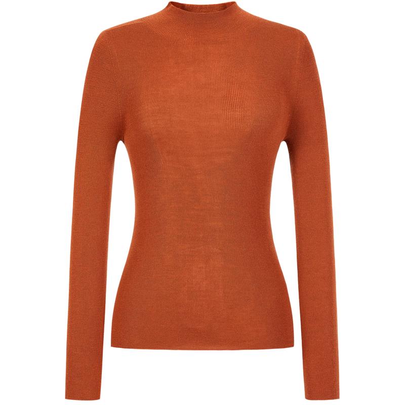 JOOZE ANACO Women's Seamless 100% Wool Machine Washable Base Layer Knit Top