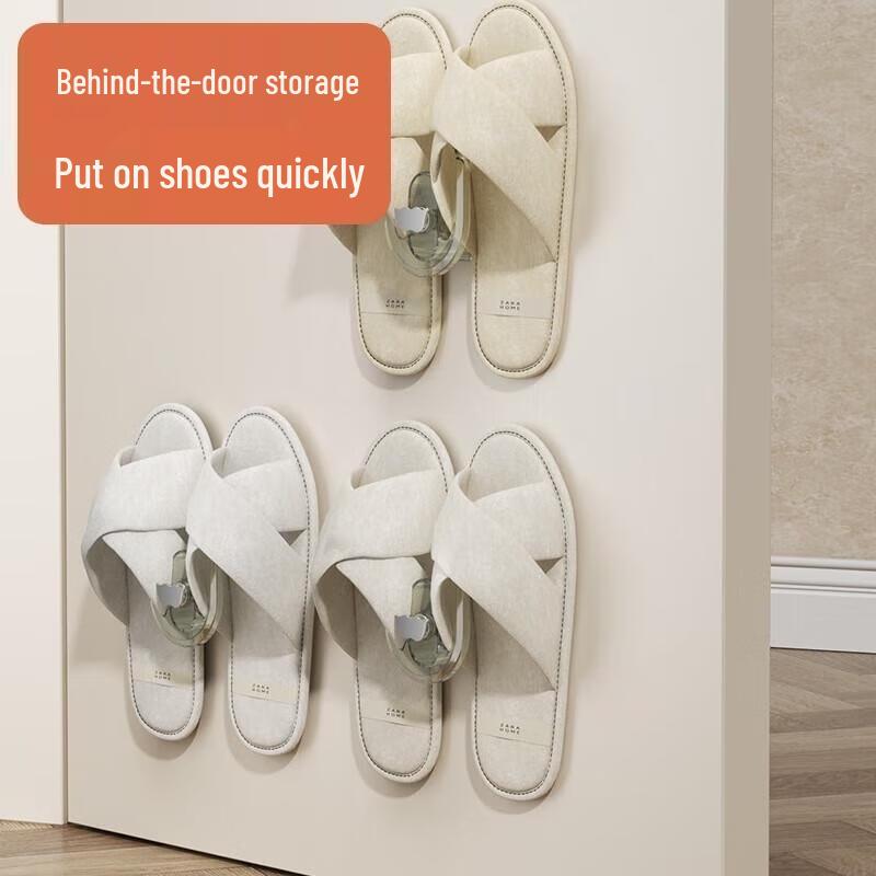 Punch-Free Bathroom Slipper Storage Rack