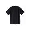 Li Ning Sports Lifestyle Series Text Logo Print Solid Color Round Neck Casual Short Sleeve T-Shirt Unisex T-Shirt Black AHSS543-1