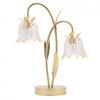 Hestia 2 Stem LED Lamp With Champagne Glass Flower And Gold Base