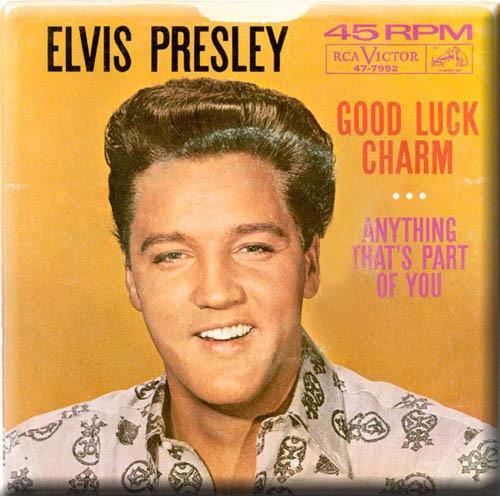 

7inch Record ELVIS PRESLEY THE JORDANAIRES Good Luck Charm 477992 RCA Victor 1962 Canada Rock Used