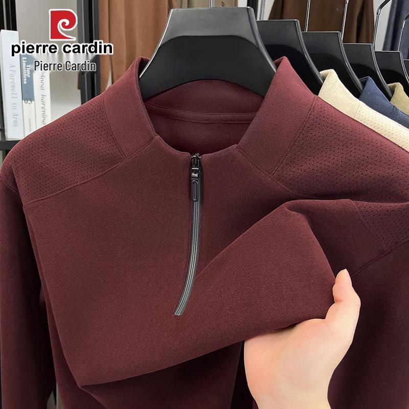 Pierre Cardin Мужская термо-футболка с полумолнией и воротником-стойкой, базовый слой 3XL