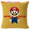 Super Bros Mario Pillow Cover Car Home Living Room Sofa Bedroom Cover Cushion